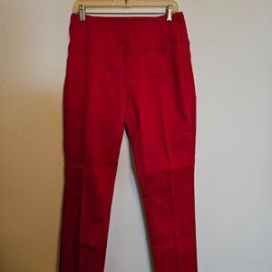 Diane Gilman DG2 Red Pull On Virtual Stretch Denim Jeans